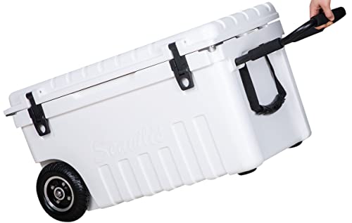 Seavilis Wheeled cooler with Handle 50QT -White