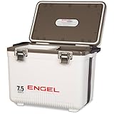 Engel UC7 7.5qt Leak-Proof, Air Tight, Drybox Cooler and Small Hard Shell Lunchbox for Men and Women in White