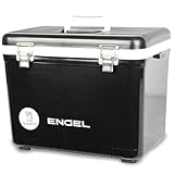 Engel UC19 19qt Leak-Proof, Air Tight, Drybox Cooler and Small Hard Shell Lunchbox for Men and Women in Black